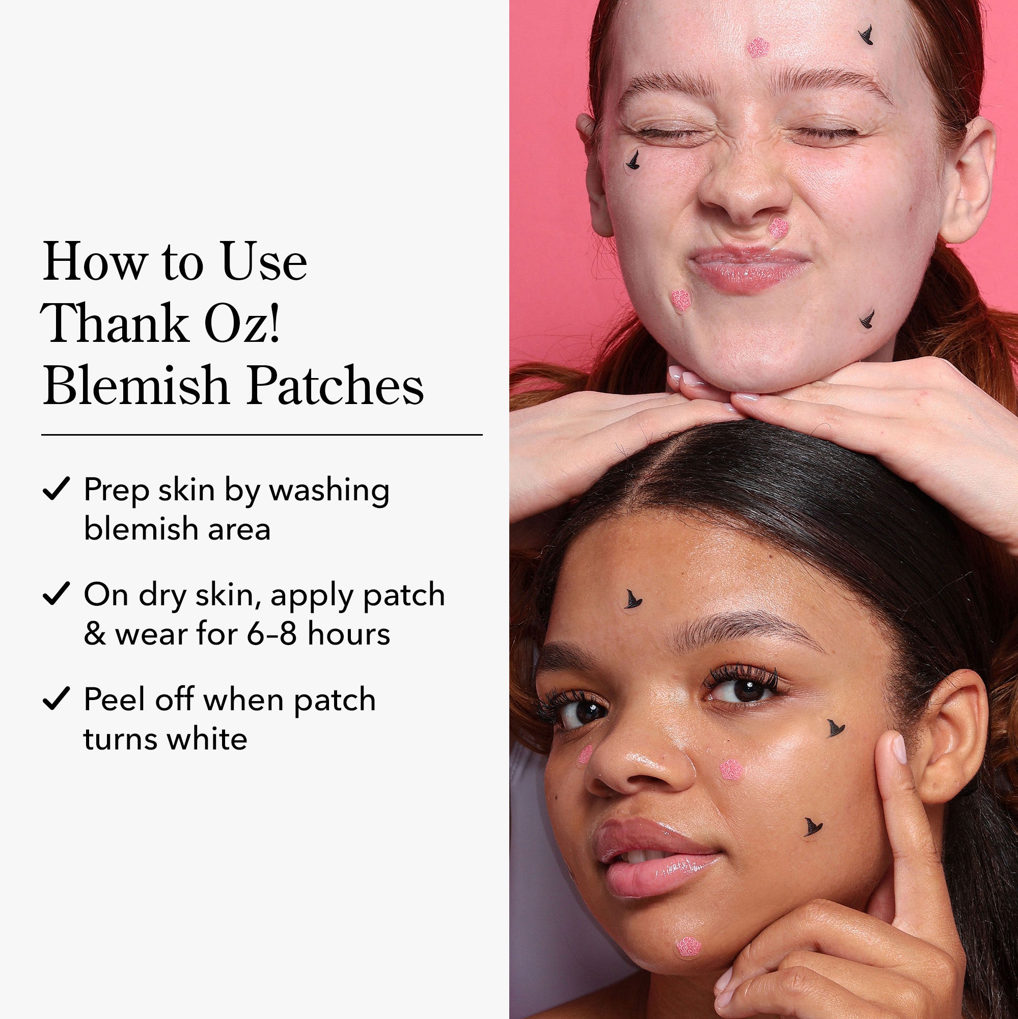 Beekman 1802 x Wicked Thank Oz! Blemish Patches - Acne Spot Treatment for Clear Skin | Perfect for Travel & Daily Skincare Routine