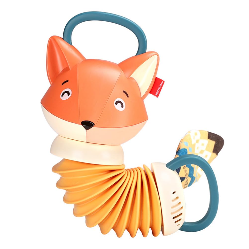 Kid Fox Concertina Toy - 1pc Orange Plastic Accordion Musical Instrument for Toddlers & Kids | Early Learning, Birthday Gift, Preschool Music Education