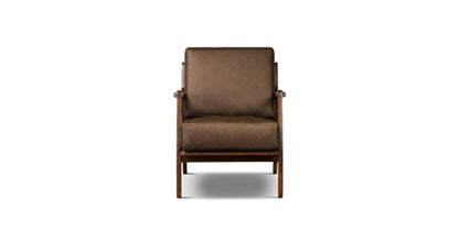 Premium Verity Genuine Leather Lounge Chair - Modern Comfort for Living Room, Office & Reading Nook - Perfect Relaxation & Stylish Home Decor