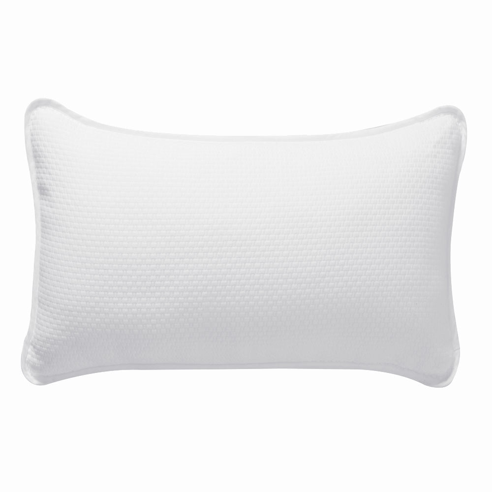 Cornell White Pillow Sham Set of 2 - Standard Size 20x26 Inches - 100% Cotton Pillowcase Covers for Bedroom Decor - Perfect for Guest Rooms, Hotels & Home Styling