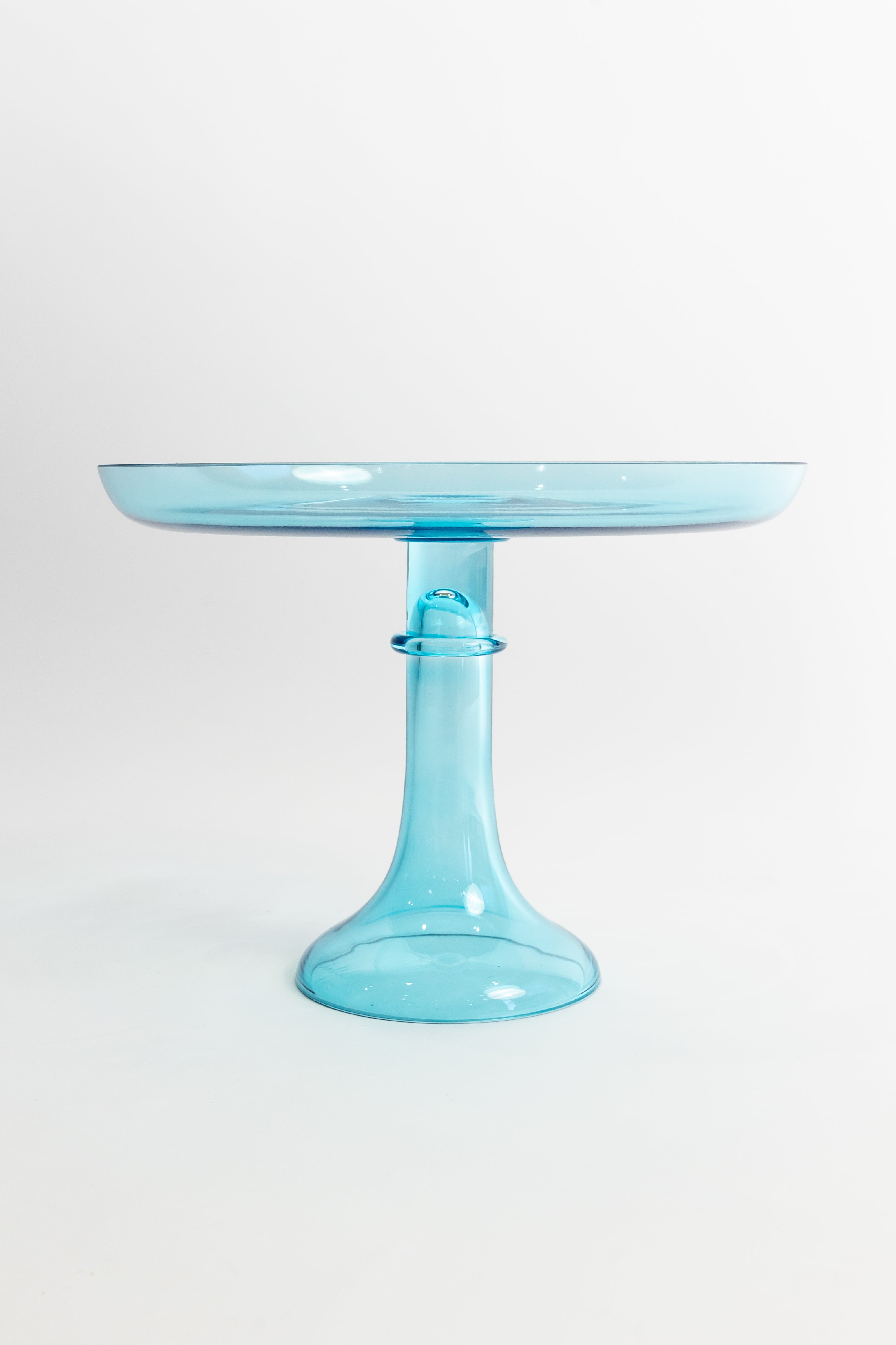 Estelle 12-Inch Glass Cake Stand - Ocean Blue Color, Elegant Dessert Display for Weddings, Birthdays & Parties, Sturdy & Stylish Serving Platter for Cakes, Cupcakes & Pastries