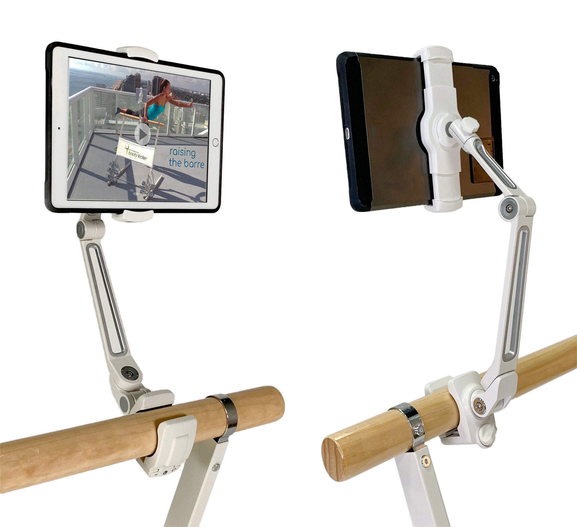 Portable Ballet Barre with Tablet & Phone Holder - Foldable Home Fitness Equipment for Barre Workouts, Yoga & Pilates | Perfect for Streaming Online Classes in Living Room, Bedroom or Small Spaces