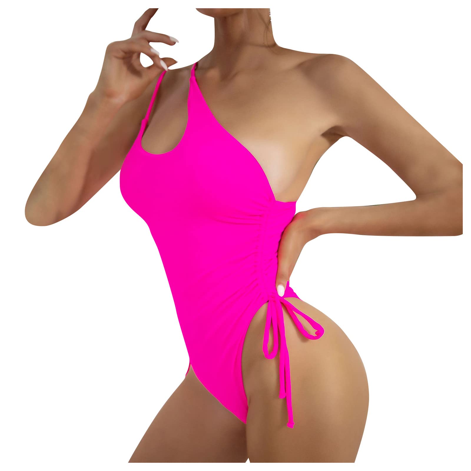 Women's Solid Color One Piece Swimsuit - Sexy Casual Bathing Suit for Beach, Pool & Vacation | CUCUHAM