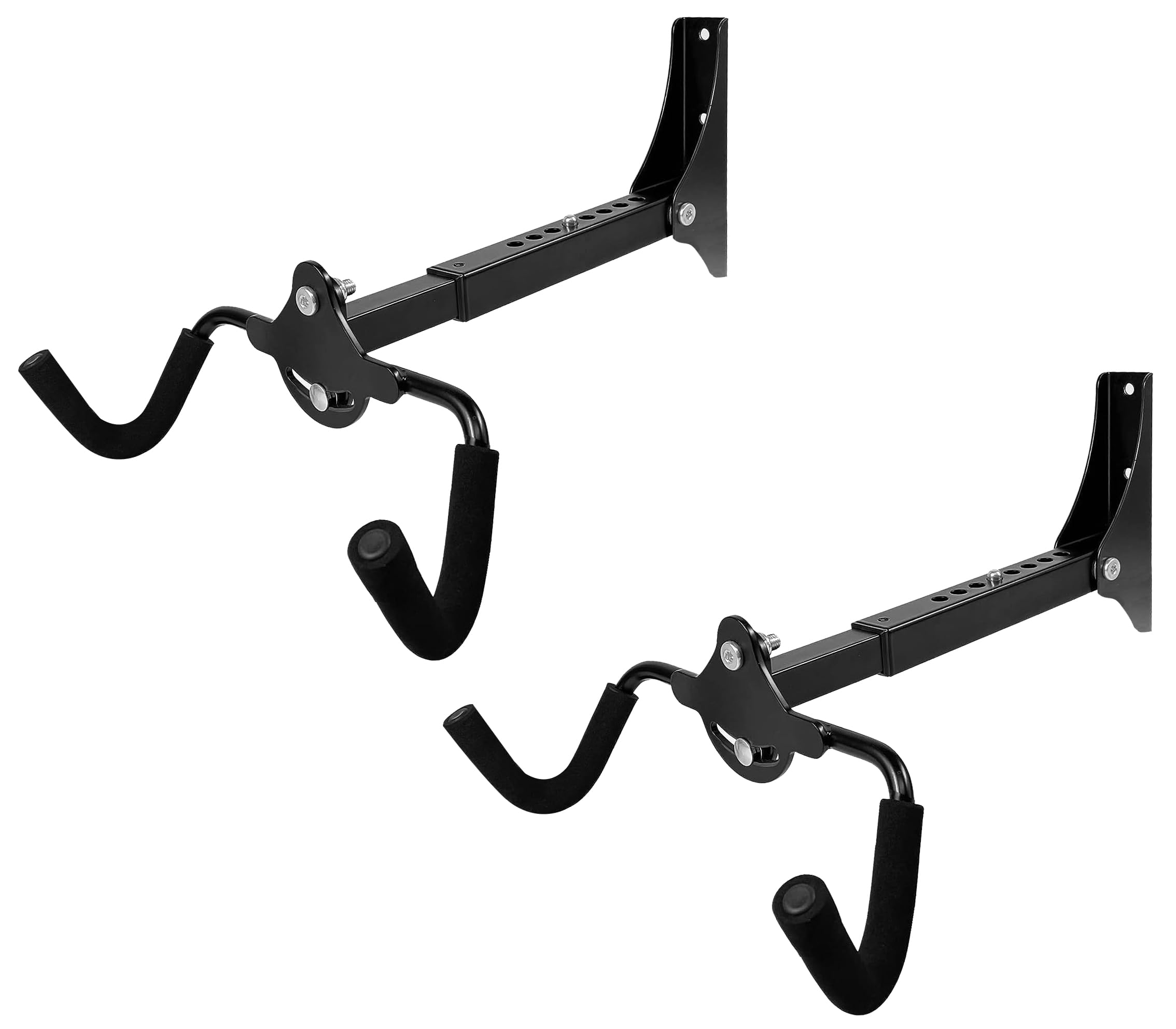 Emeroll Foldable Bike Wall Mount Rack - Heavy Duty Adjustable Bicycle Storage Hanger for Garage & Home (2 Pack) | Perfect for Space-Saving Indoor Bike Organization & Vertical Bike Parking