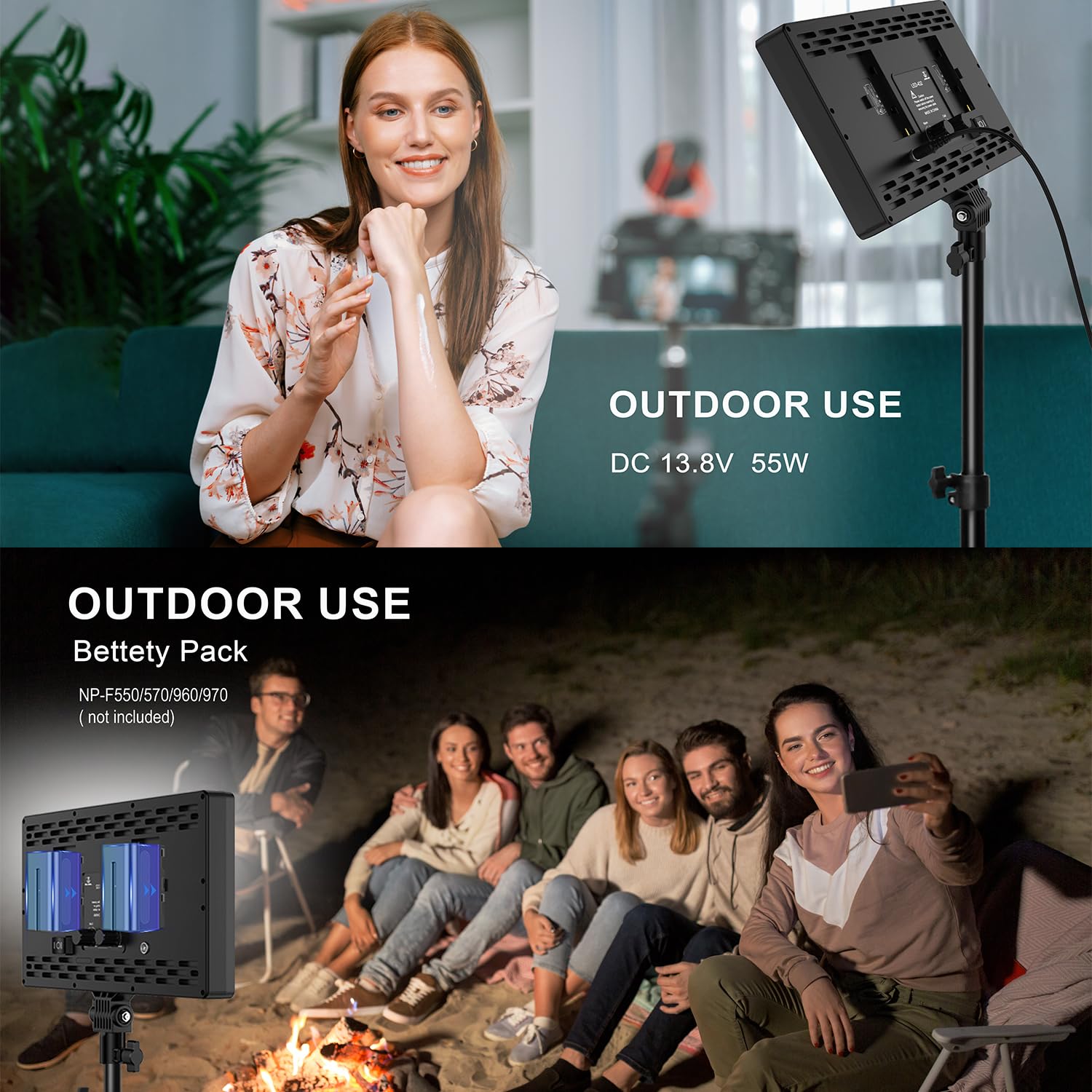 2 Packs Dimmable Bi-Color 432 LED Video Light Kit with Stand - 50W Studio Lighting for Photography & Videography - Includes Remote Controllers, 360° Ball Heads & Phone/Tablet Holders (Black) - Perfect for YouTube, TikTok, Live Streaming & Content Creation