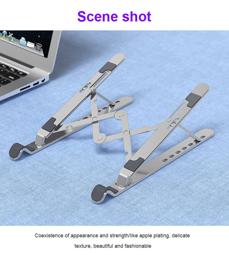Foldable Laptop Stand Portable Adjustable Ergonomic Holder for MacBook Air/Pro, Notebook - Perfect for Home Office, Gaming & Travel Use