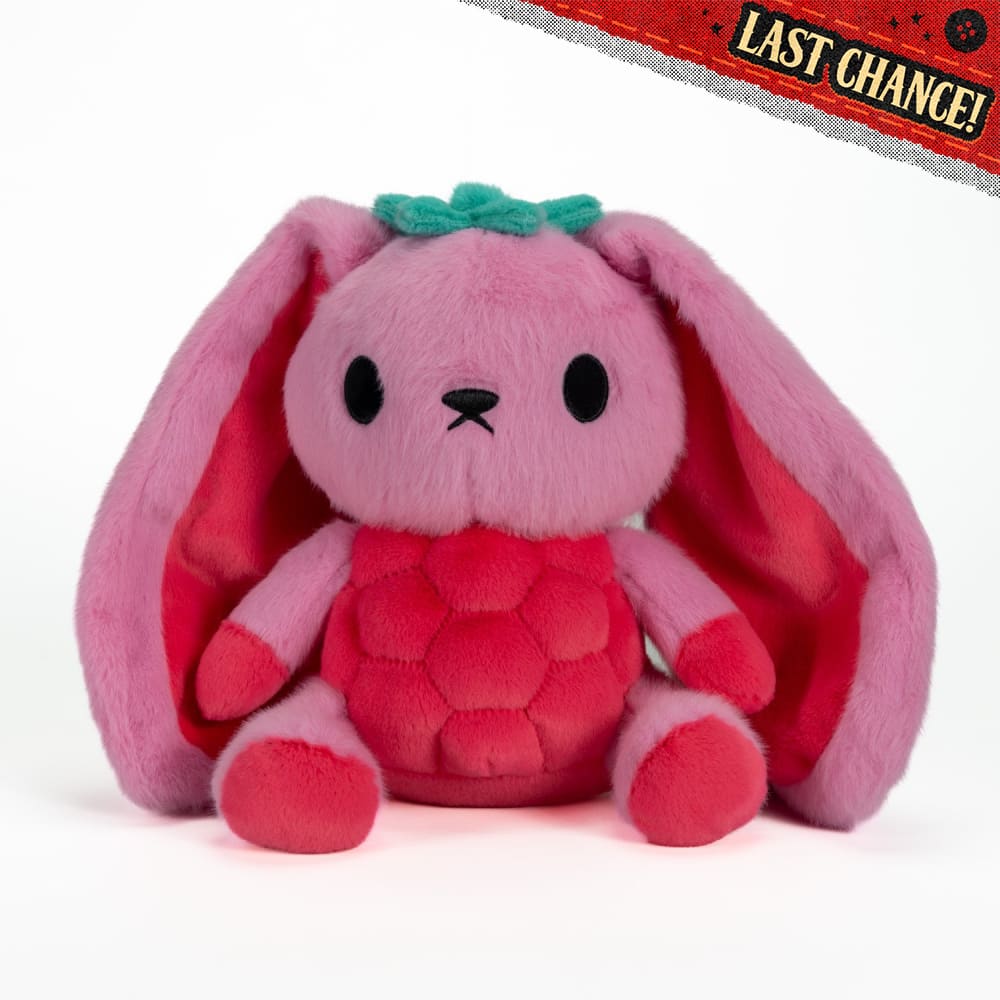 Plushie Dreadfuls Raspberry Bunny Stuffed Animal Toy - Soft Cuddly Bunny Plush for Kids, Gift & Home Decor
