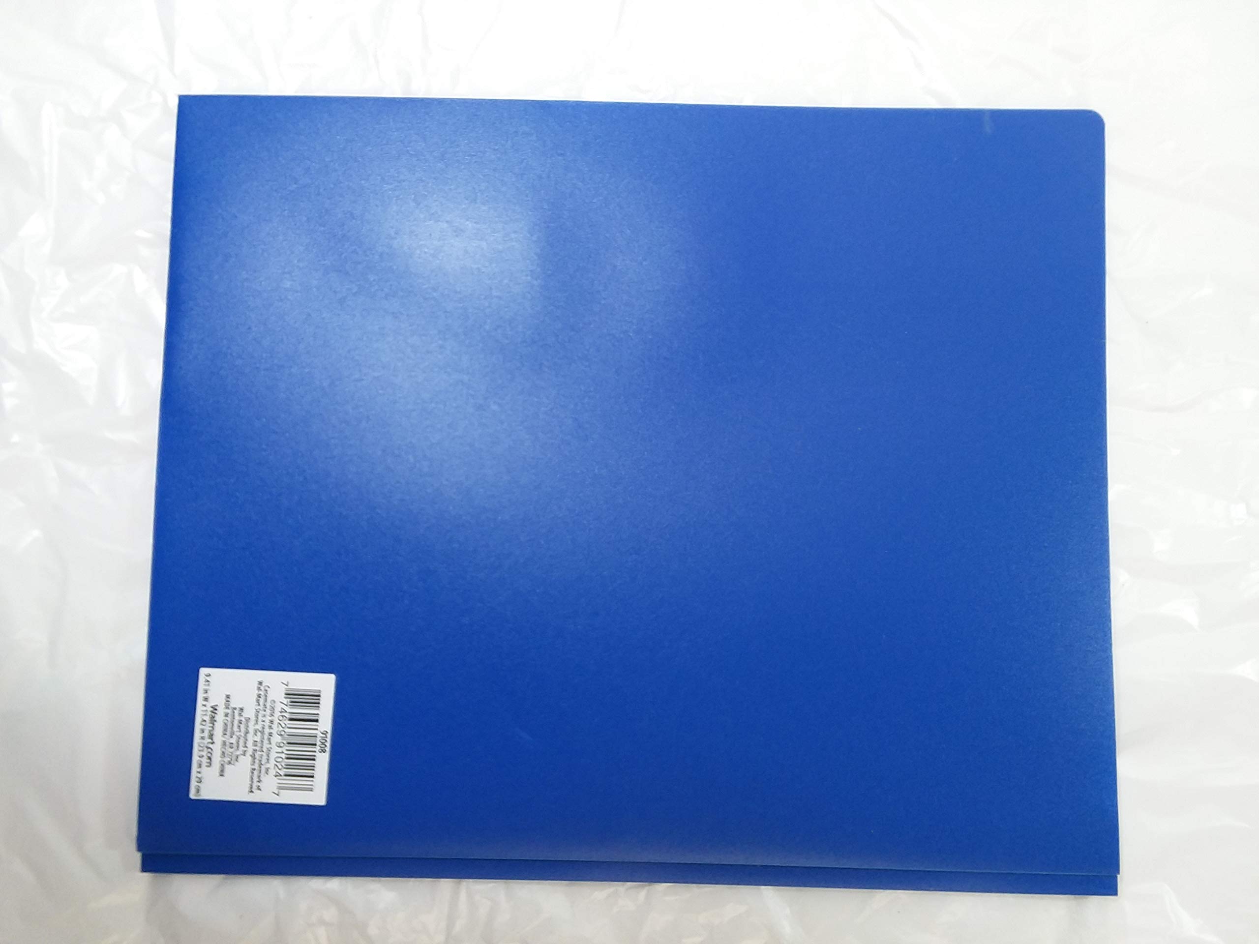 3-Prong Poly Double Pocket Folders - 8 Pack Blue School & Office Supplies for Organization, Filing, and Document Storage