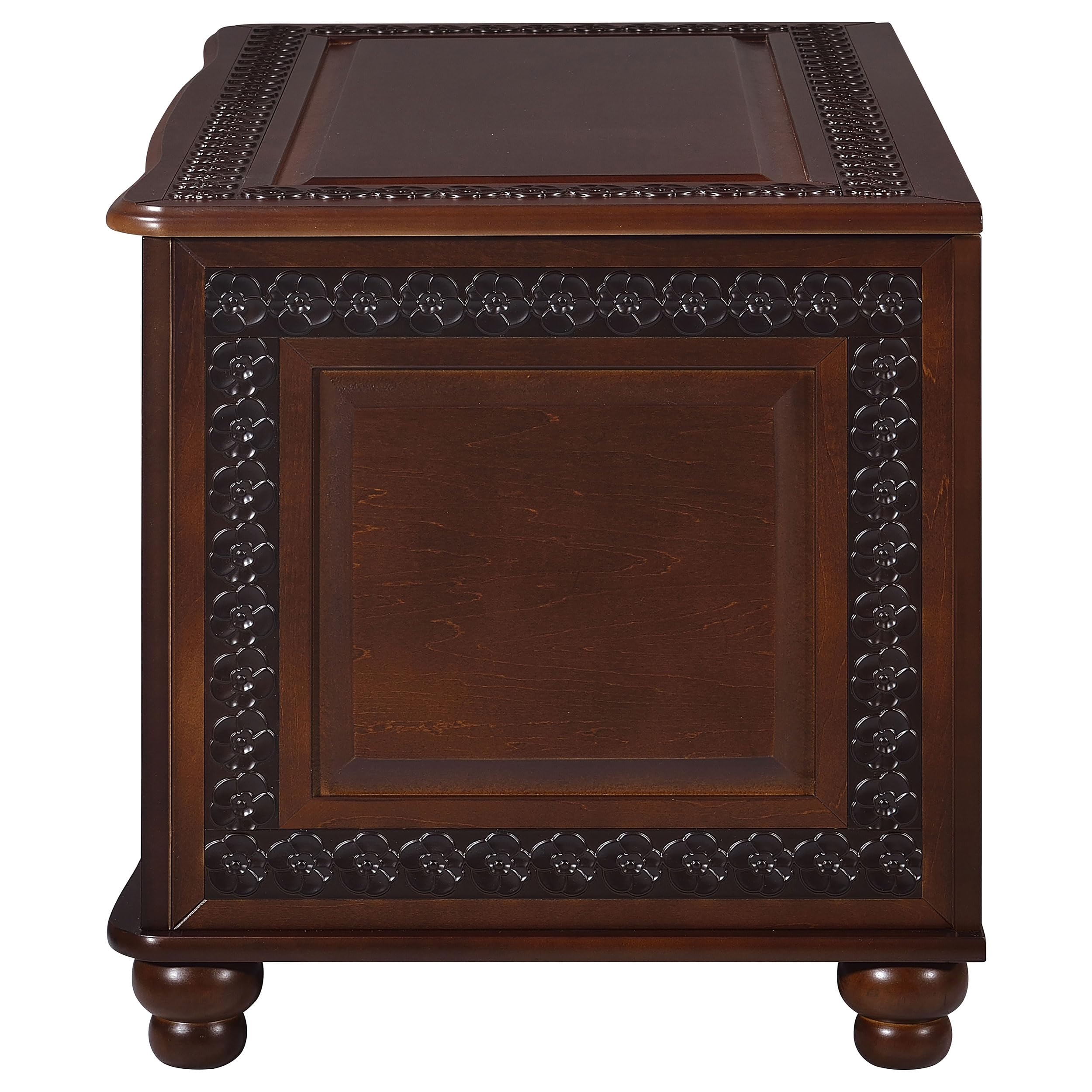 Coaster Home Furnishings Finlay Traditional 40-Inch Wood Storage Trunk - Cedar Lined Hope Chest for Bedroom, Kids Room & Nursery - Dark Tobacco Finish (900012) - Perfect for Blanket Storage, Toy Organization & Seasonal Decor