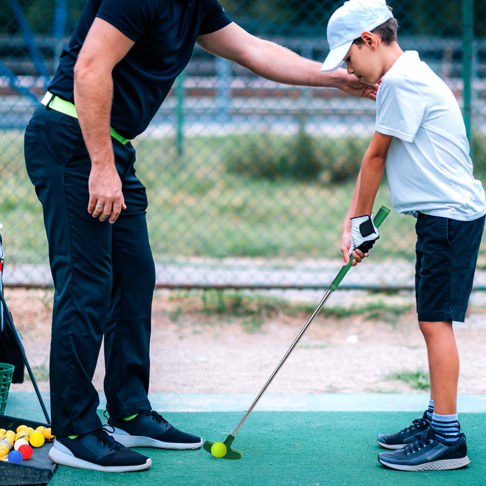 10 Pack Junior Golf Putters with Practice Balls - Left & Right Handed Mini Golf Clubs for Kids, Teens & Adults - Perfect for Backyard Practice, Indoor Training & Family Fun