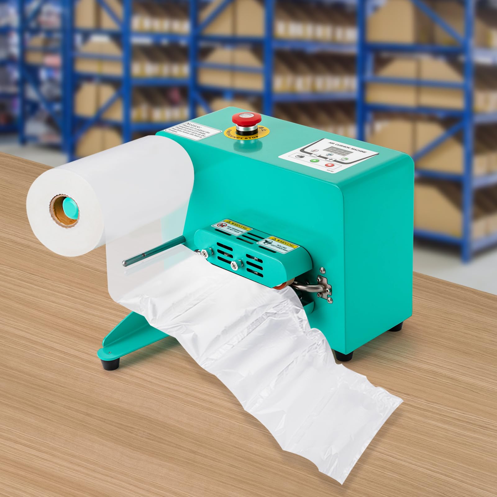 High-Speed Air Cushion Machine 52.49 ft/min - 110V Portable Air Pillow Maker for Inflatable Packaging - Perfect for E-Commerce Shipping, Fragile Item Protection & Moving Supplies