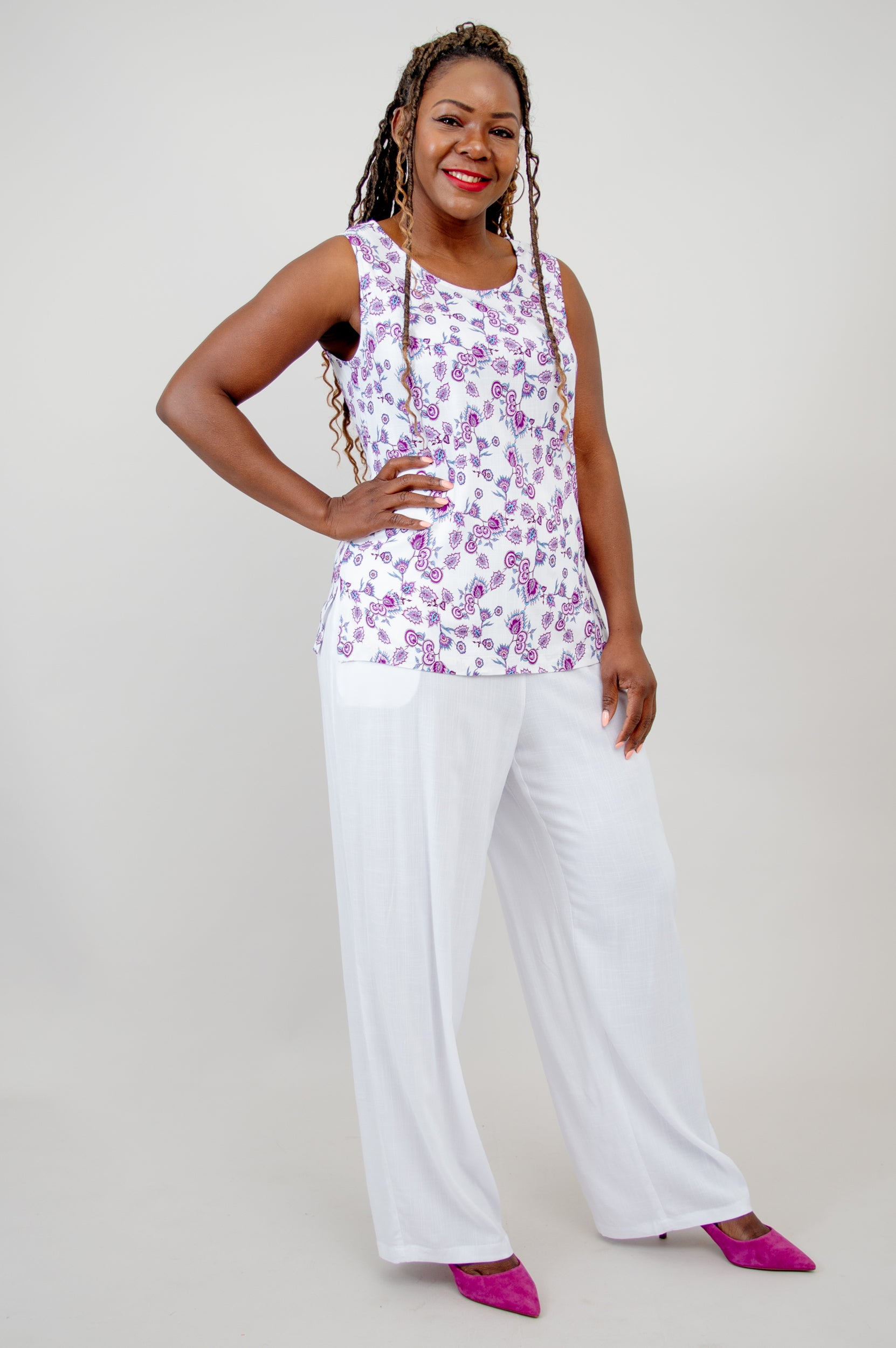 Premium Dena Tank Top - Soft Linen Bamboo Blend - Comfortable & Breathable for Summer - Perfect for Casual Wear, Yoga, and Beach Outfits