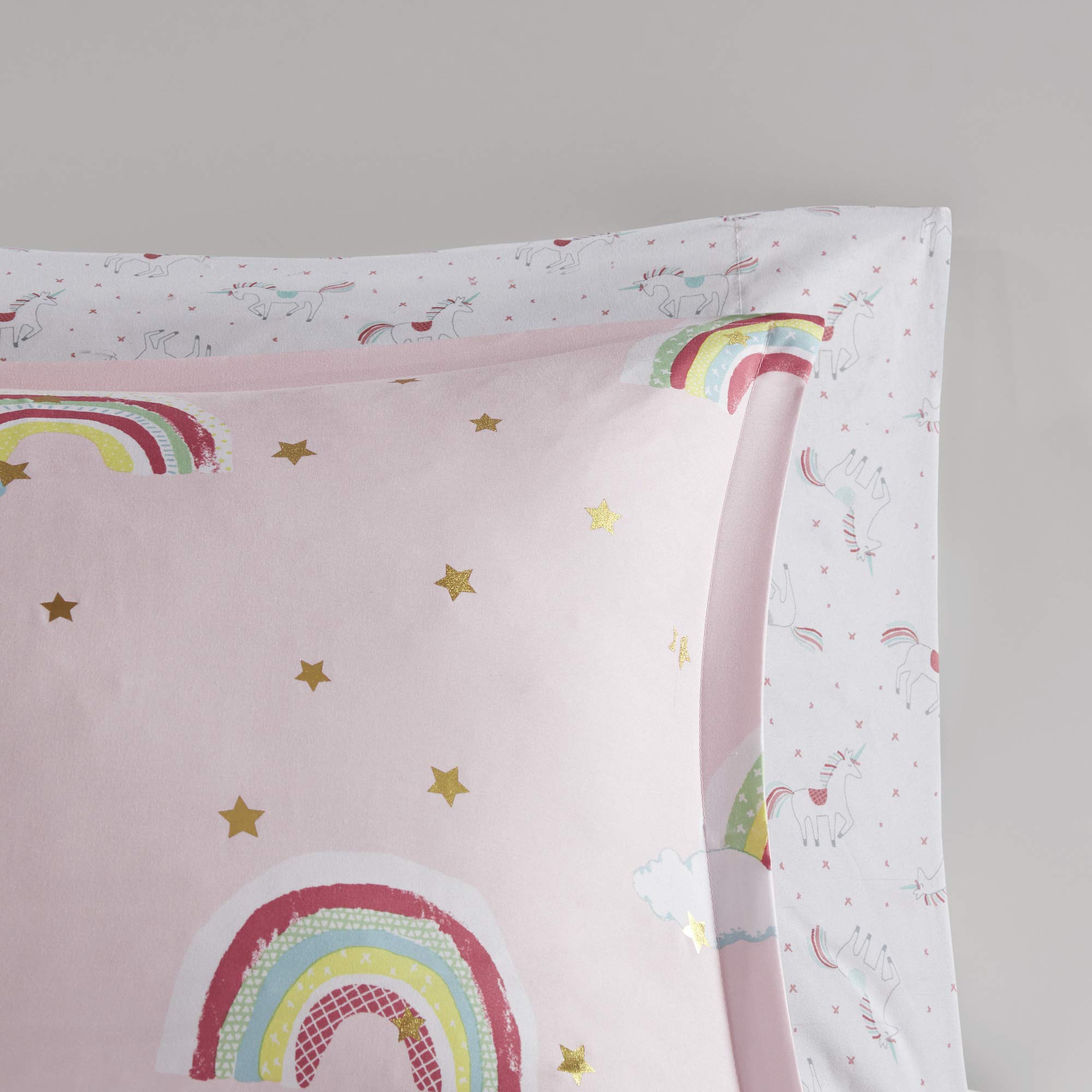 Mi Zone Kids Alicia Cozy 6-Piece Twin Bed in a Bag Set - Soft Comforter & Complete Sheet Set with Playful Print, Pink Girls Bedding for Cozy Sleep & Room Decor | Perfect for Kids' Bedrooms, Sleepovers & Nursery Decor