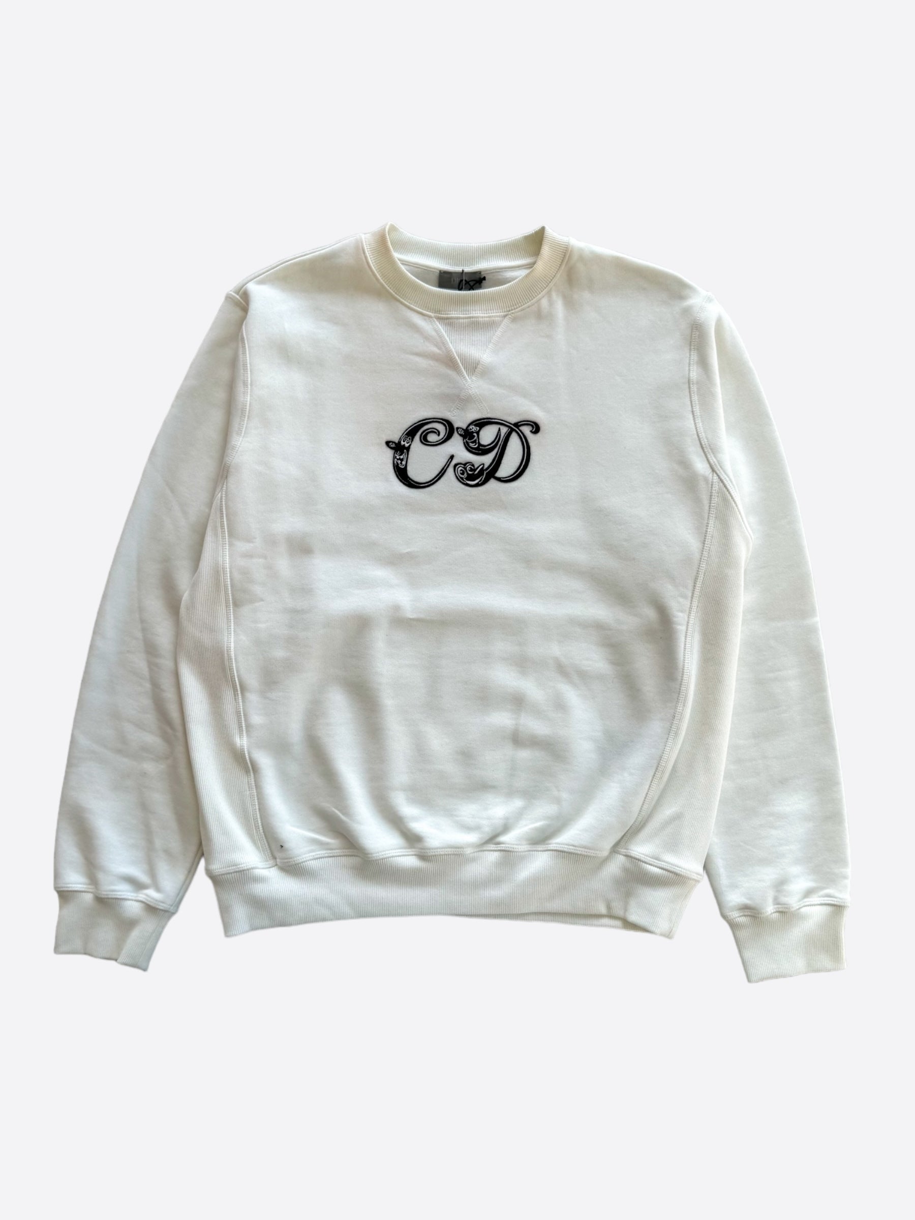 Dior Kenny Scharf White & Black Logo Sweater - Stylish Designer Pullover for Men & Women | Perfect for Casual Outfits, Streetwear Fashion & Luxury Gift Giving