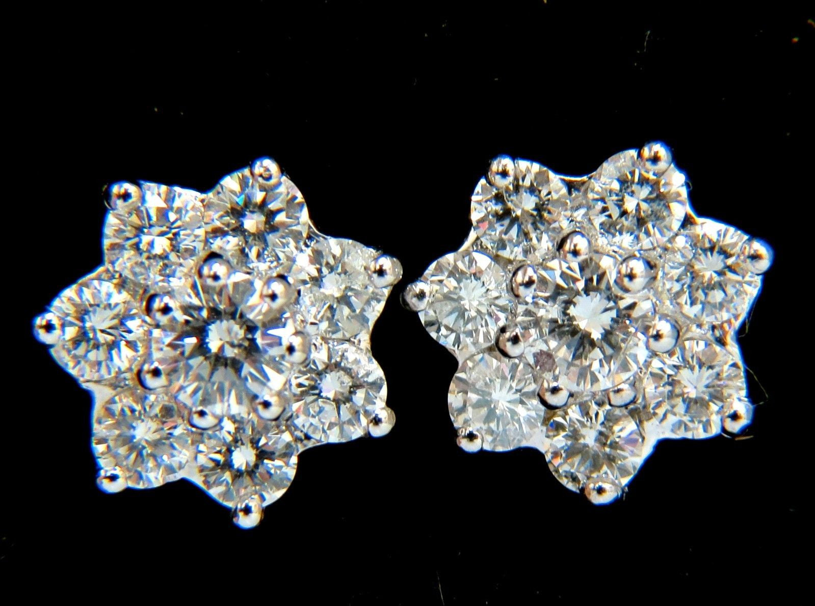 5.50CT Natural Diamond Floating Cluster Earrings & Necklace Set in 18K Gold - Elegant Jewelry for Weddings, Parties & Special Occasions