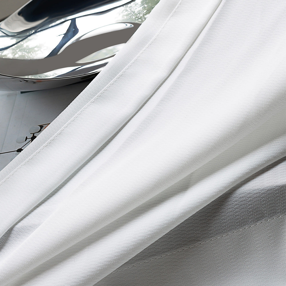 Breathable Sheer White Drapes for Sunlight Filtering | Lightweight Custom Curtains with Soft Top Back Tab | Perfect for Living Room & Bedroom Windows