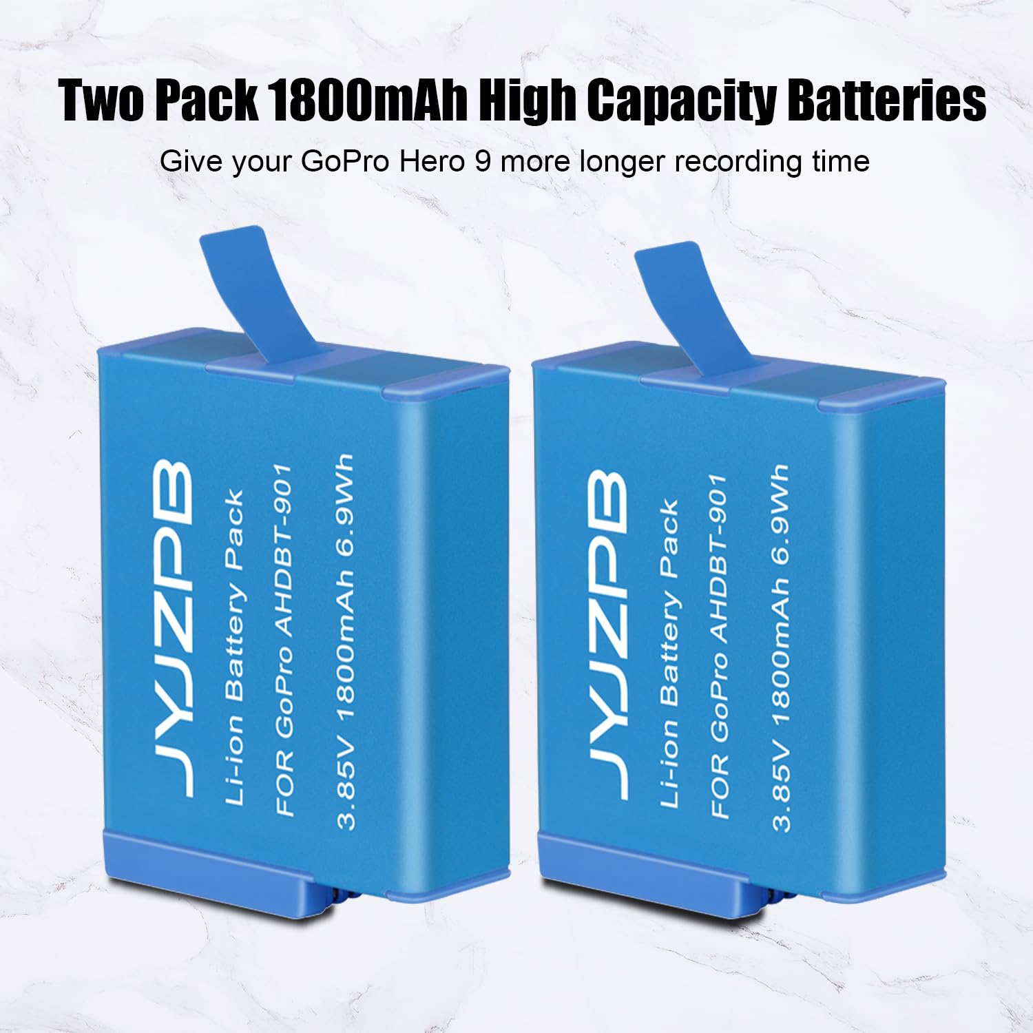 2-Pack Replacement Batteries & Triple Charger for GoPro Hero 9 - Extended Power Solution for Action Camera - Perfect for Travel, Vlogging, and Outdoor Adventures