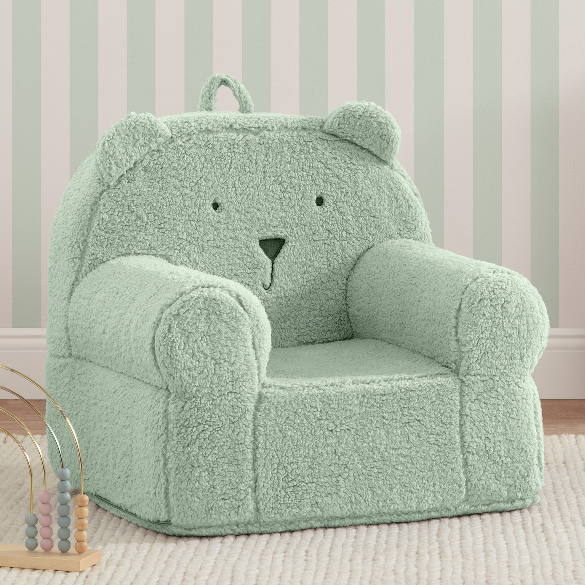 Cozy BabyGap Sherpa Bear Chair - Soft Plush Kids Armchair for Nursery, Bedroom & Playroom - Perfect for Reading, Relaxing & Playtime