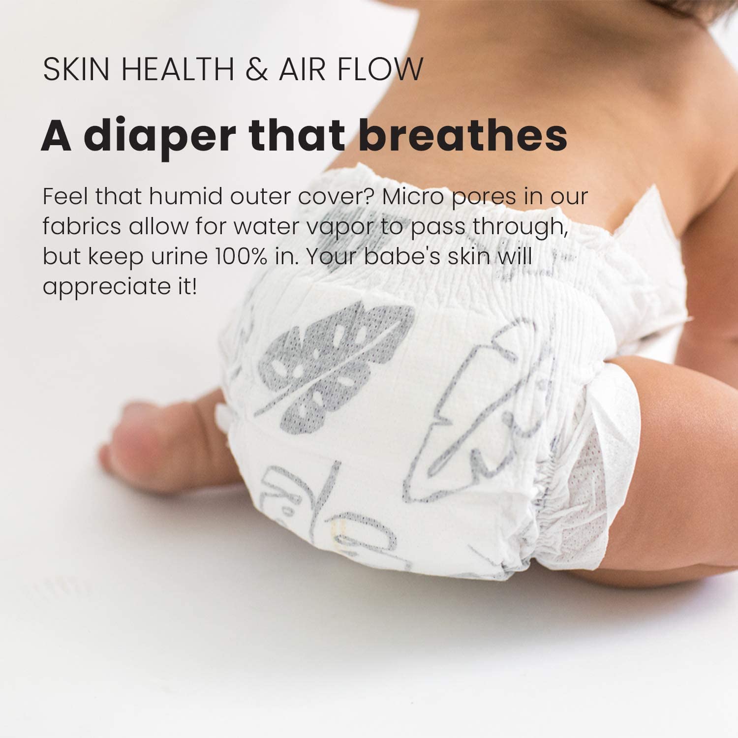 PARASOL Clear+Dry Disposable Diapers for Babies | Size 5 (26+ lbs) 96 Count | RashShield Protection, Leakproof & Hypoallergenic | Perfect for Overnight Use, Travel & Daycare