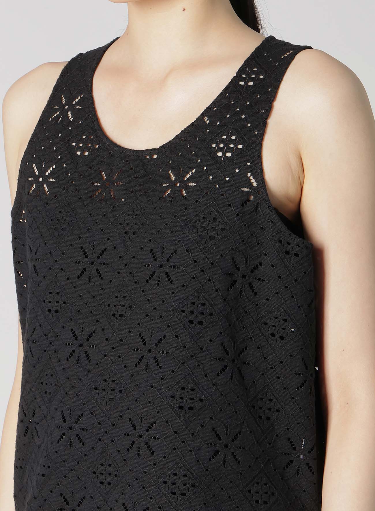 Elegant Cotton Lace Sleeveless Blouse for Women - Summer Casual & Party Wear - Breathable & Comfortable Top for Office, Date Night, and Special Occasions