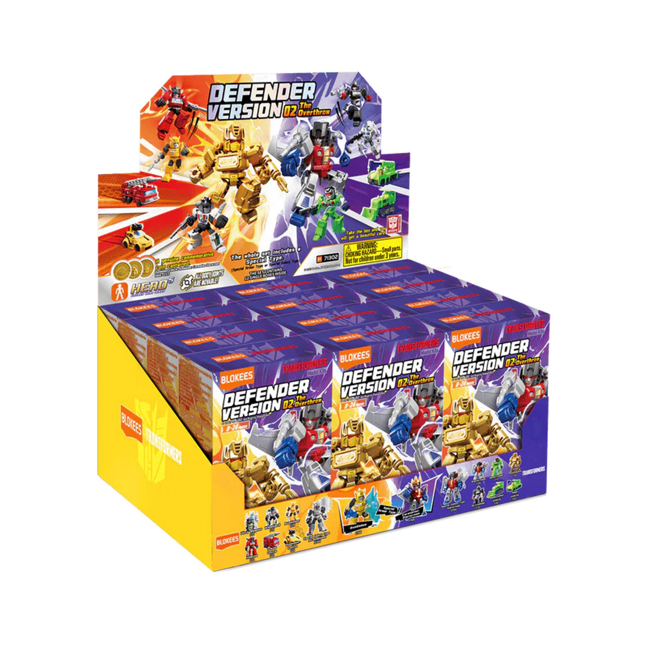 Blokees Transformers Model Kits Defender Version #02 - The Overthrow Mystery Box Set of 12 Collectible Action Figures | Perfect for Display, Gifts & Toy Collections