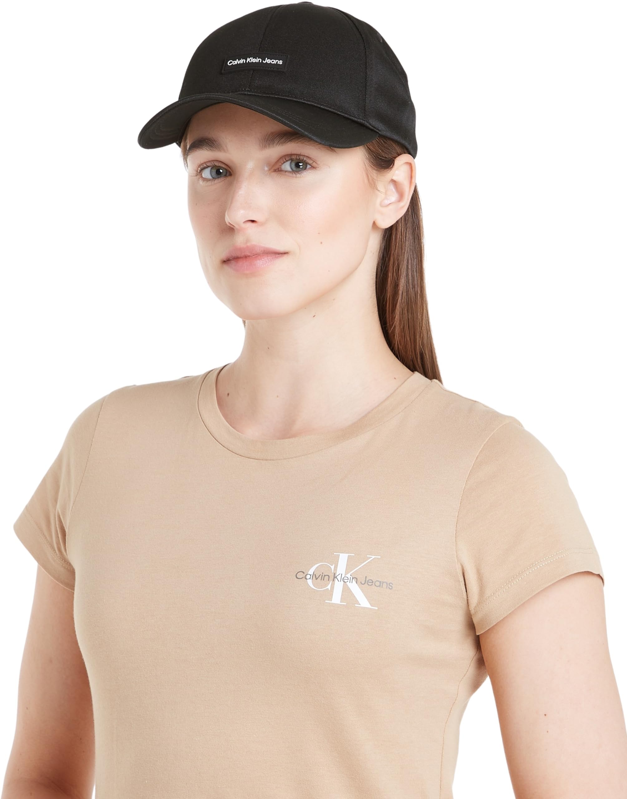 Calvin Klein Jeans Instant Patch Cap for Women - Black & Whisper Pink Adjustable Snapback Hat | Casual Streetwear, Outdoor Activities, Fashion Accessory