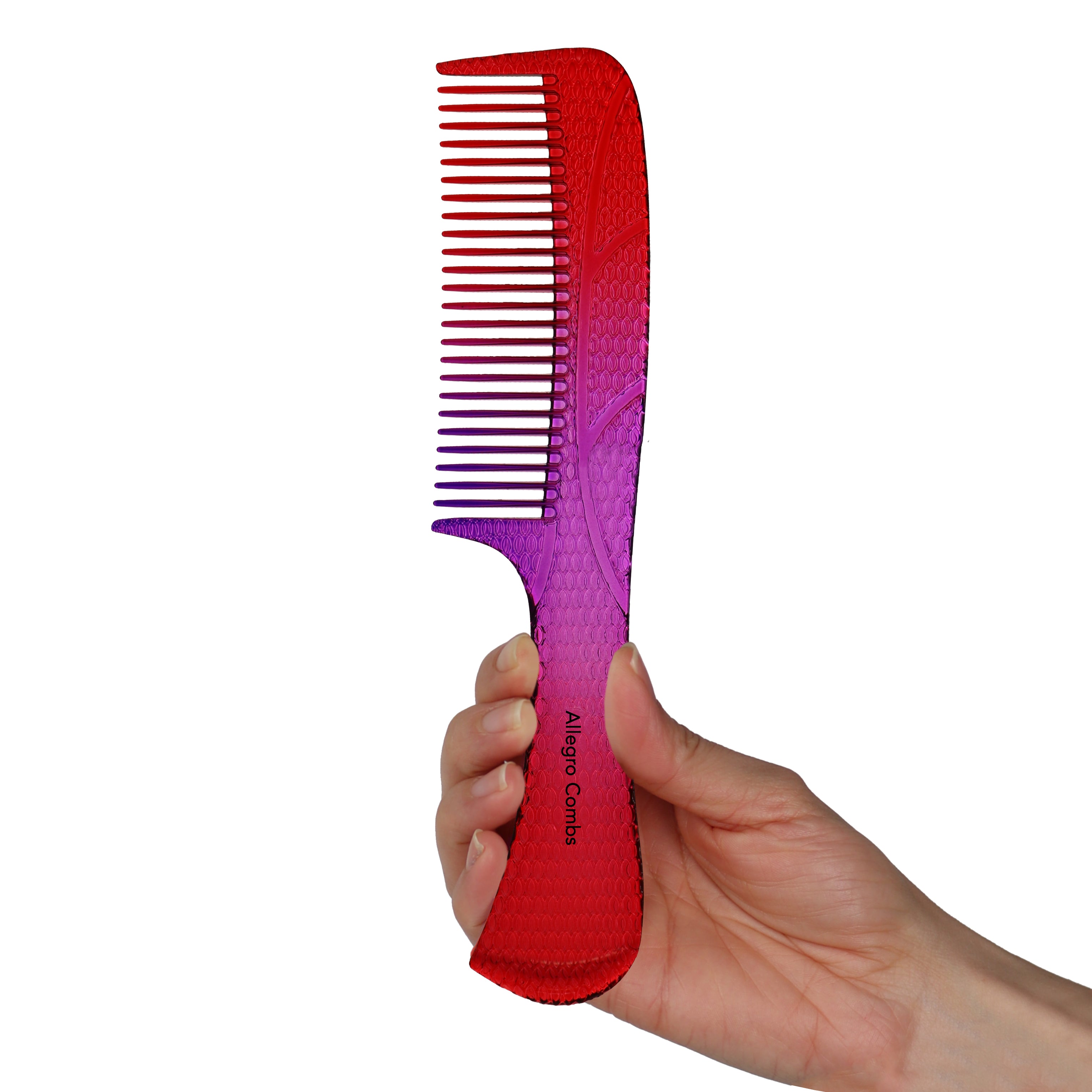 Allegro Comb 1004 Wide Tooth Detangling Hair Comb for Women - Gentle Styling Tool for Curly, Thick & Wet Hair - Perfect for Salon, Travel & Home Use