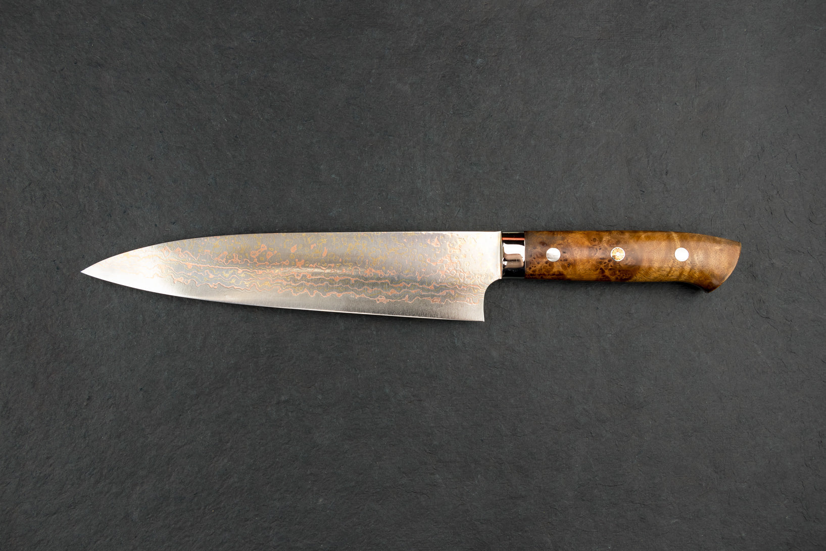 Takeshi Saji VG10W Rainbow Damascus Gyuto Chef Knife 240mm - Premium Japanese Kitchen Knife for Professional Chefs & Home Cooking