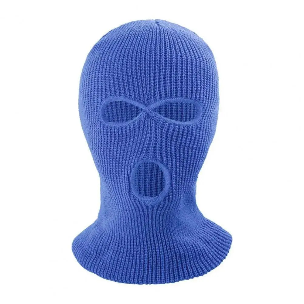 3 Hole Knit Ski Mask Balaclava - Winter Full Face Cover with Heart Embroidery - Thermal Neck Warmer for Cycling, Skiing & Outdoor Activities - Y2K Fashion Face Mask for Cold Weather Protection