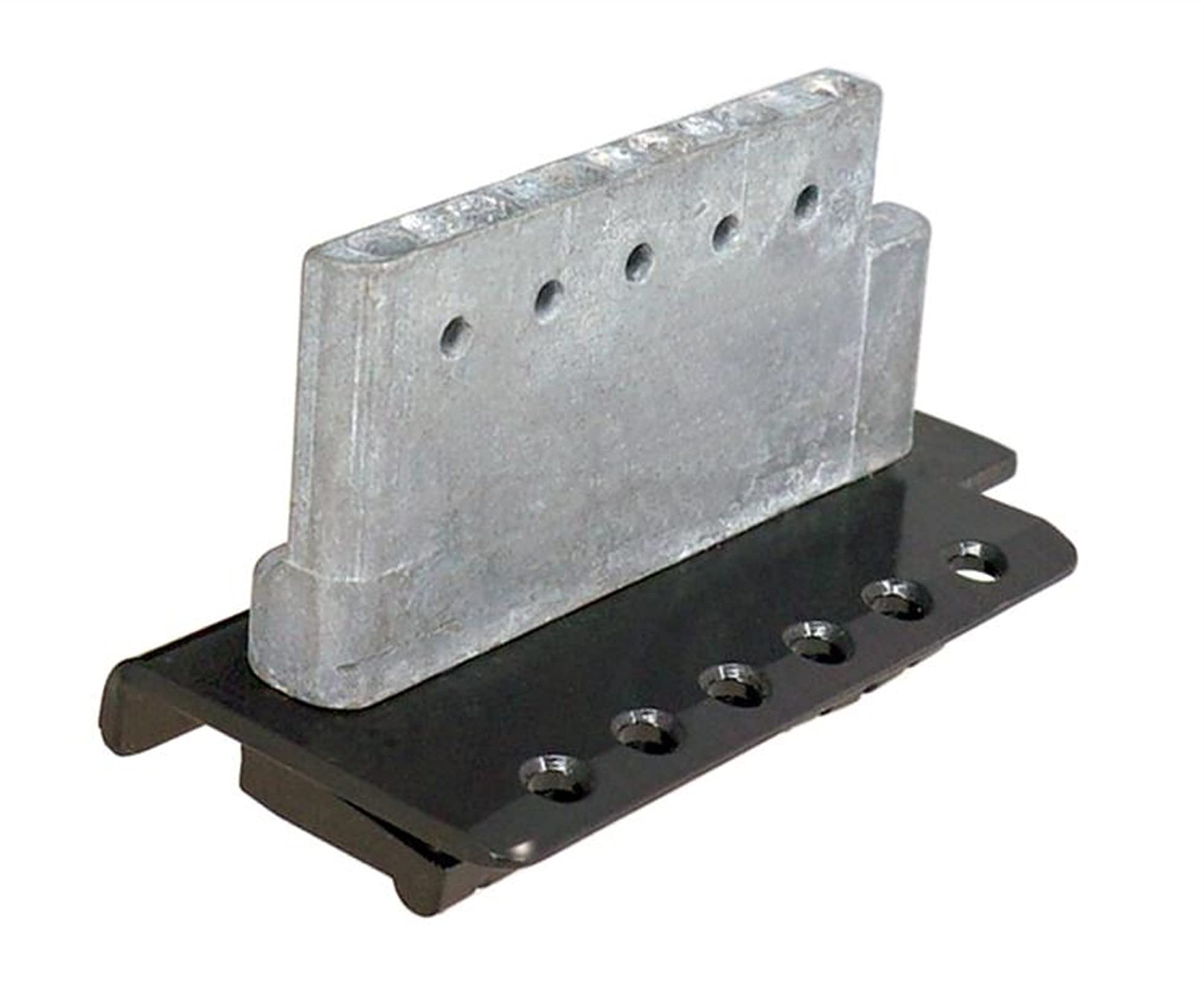 6-String Electric Guitar Bridge & Saddle Tailpiece for Stratocaster - Black Tremolo Bridge Replacement Part | Perfect for Guitar Repair, Upgrades & Performance Enhancement
