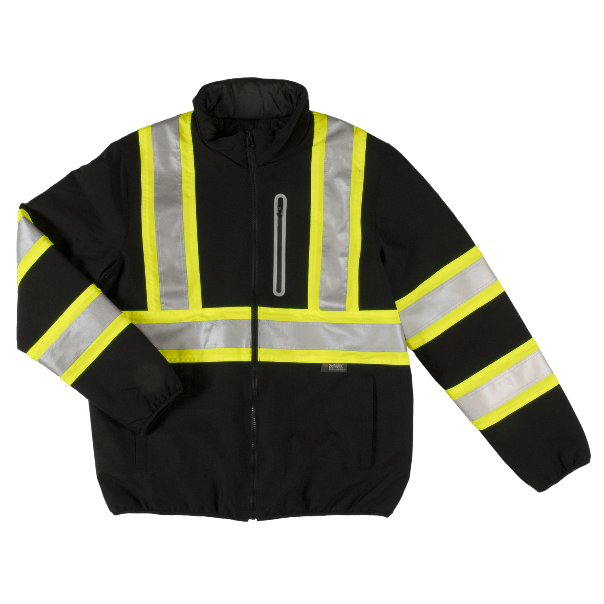Tough Duck Reversible Safety Jacket SJ27 - High Visibility Work Jacket for Construction & Outdoor Use | ANSI Compliant Reflective Vest for Men & Women