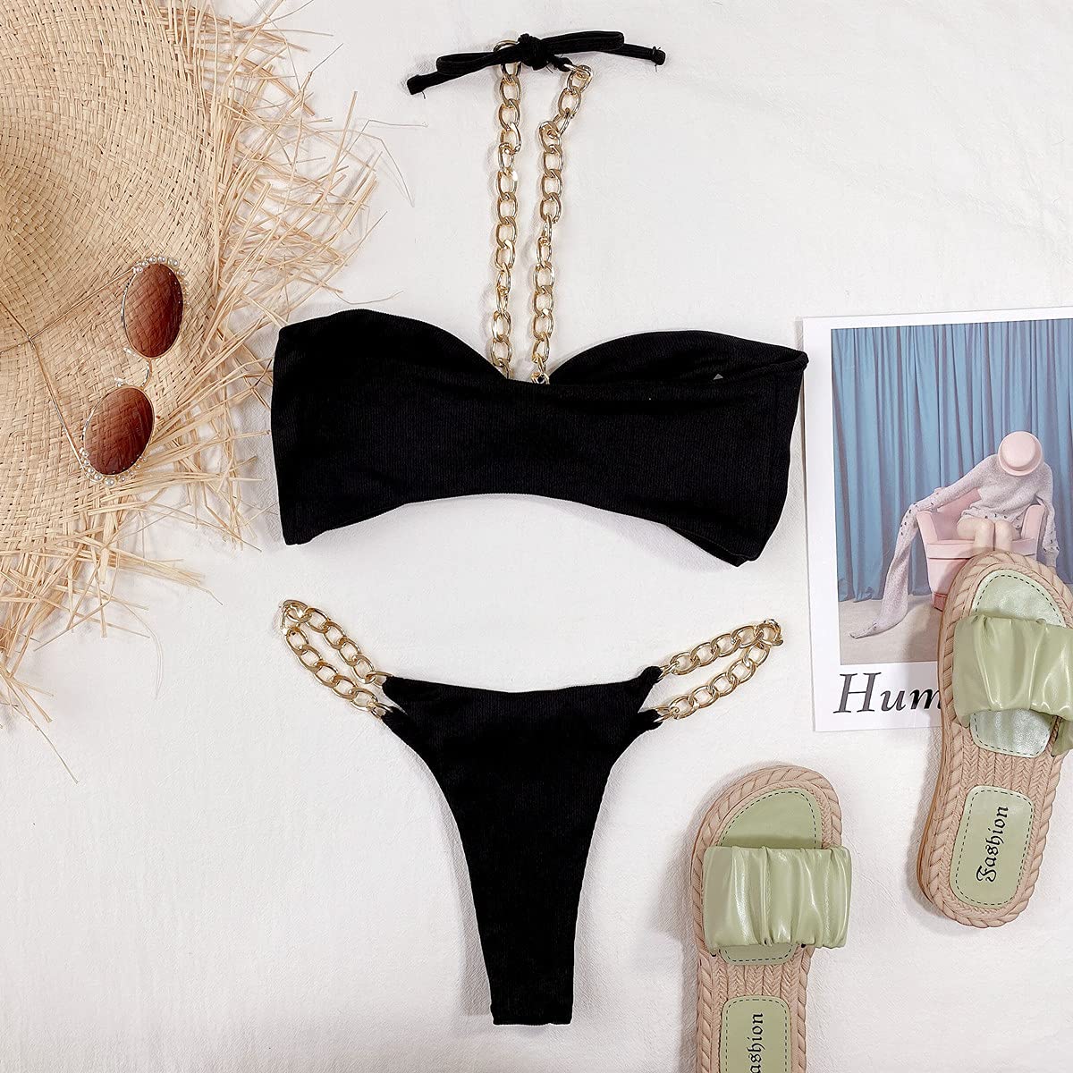 YAUASOPA Underwire Bikini Top - V-Wired Swimwear Set for Beach & Pool