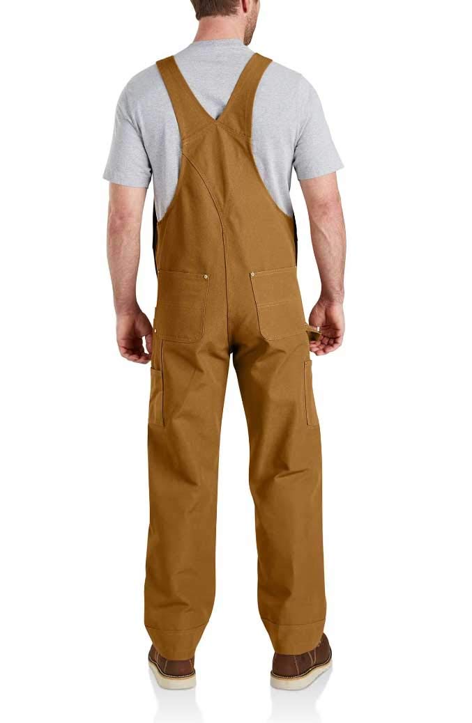 Carhartt Men's Relaxed Fit Duck Bib Overalls - Durable Workwear for Construction, Farming & Outdoor Activities | Heavy-Duty Denim Coveralls with Tool Pockets