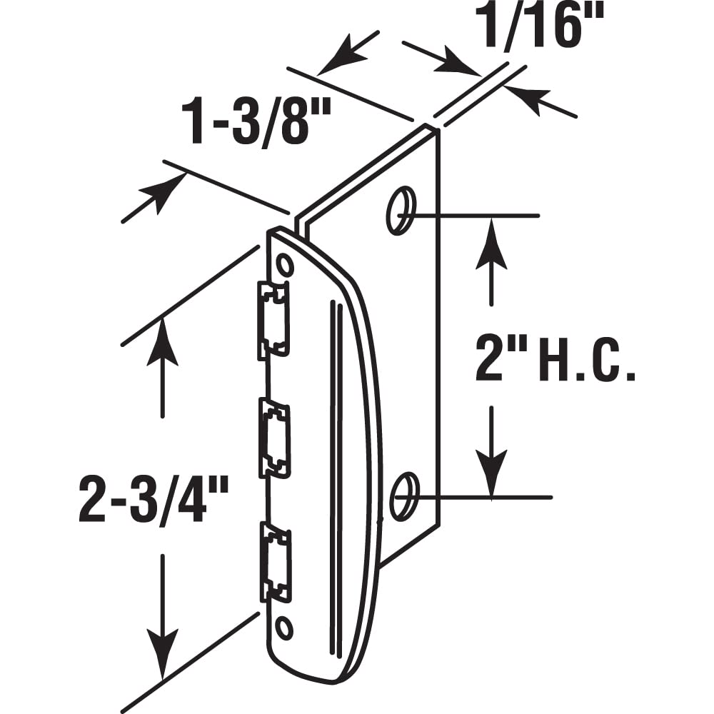 Prime-Line U 9887 Reversible Brass Flip Action Door Lock with Child Safety Mode - 2-3/4