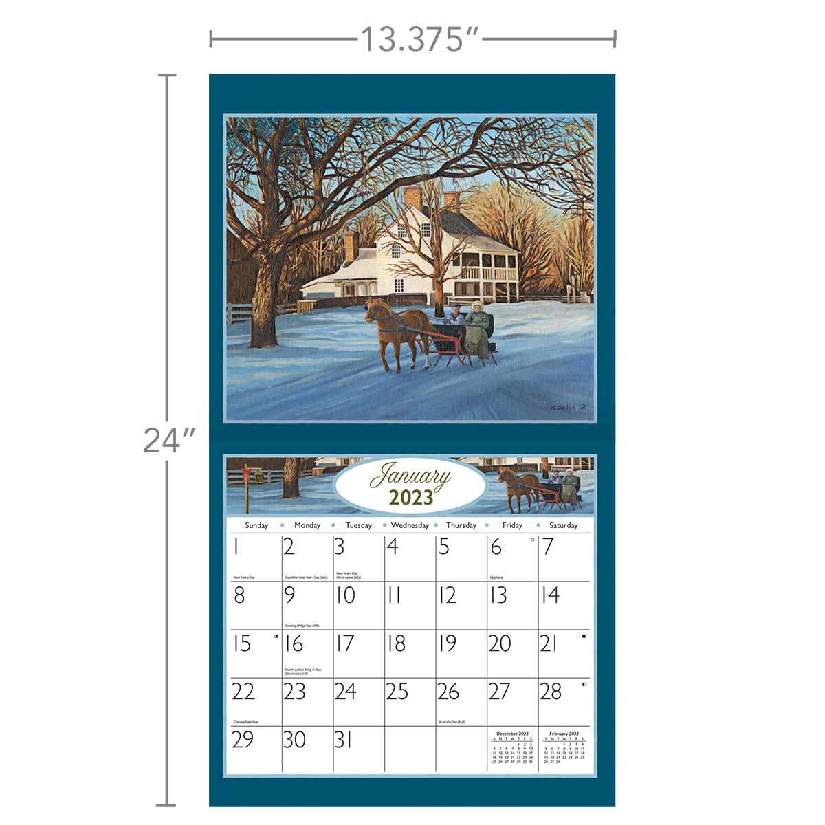 LANG JOURNEY HOME 2023 WALL CALENDAR | 12-Month Beautiful Landscape Calendar | Perfect for Home, Office & Gift Giving