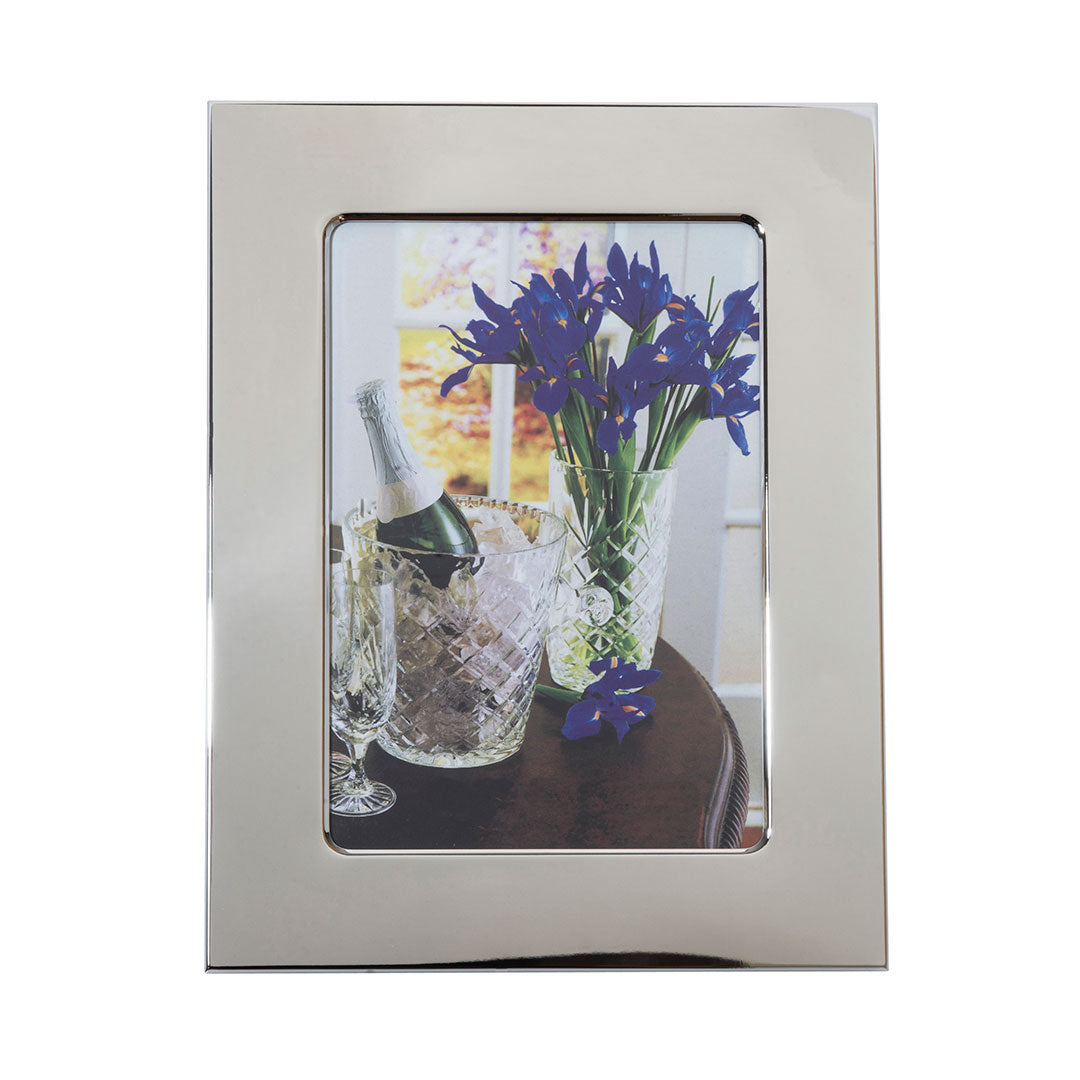 4x6 Silver Plated Picture Frame - Elegant Home & Office Decor for Photos, Artwork, and Memories