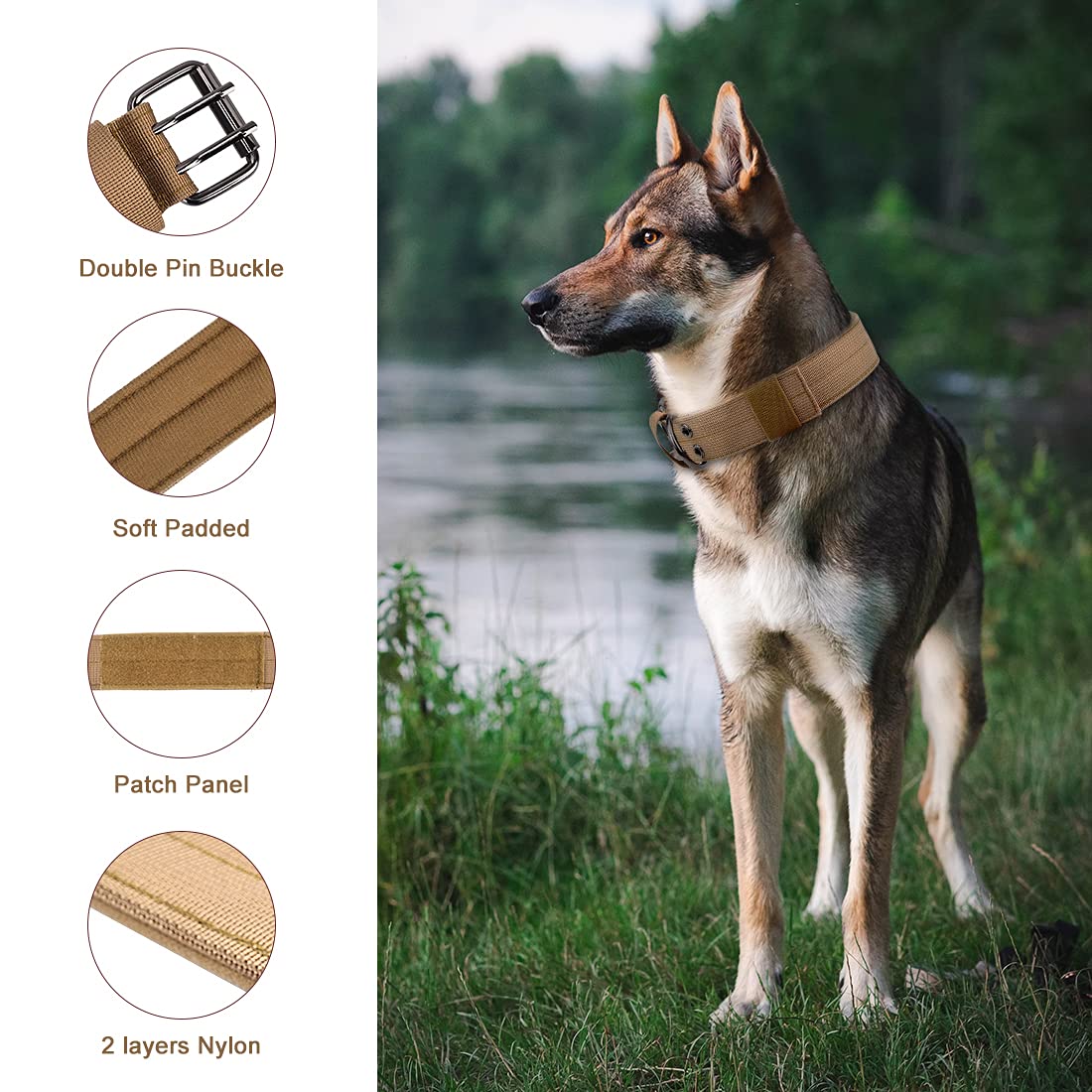 Heavy Duty Tactical Dog Collar 1.5