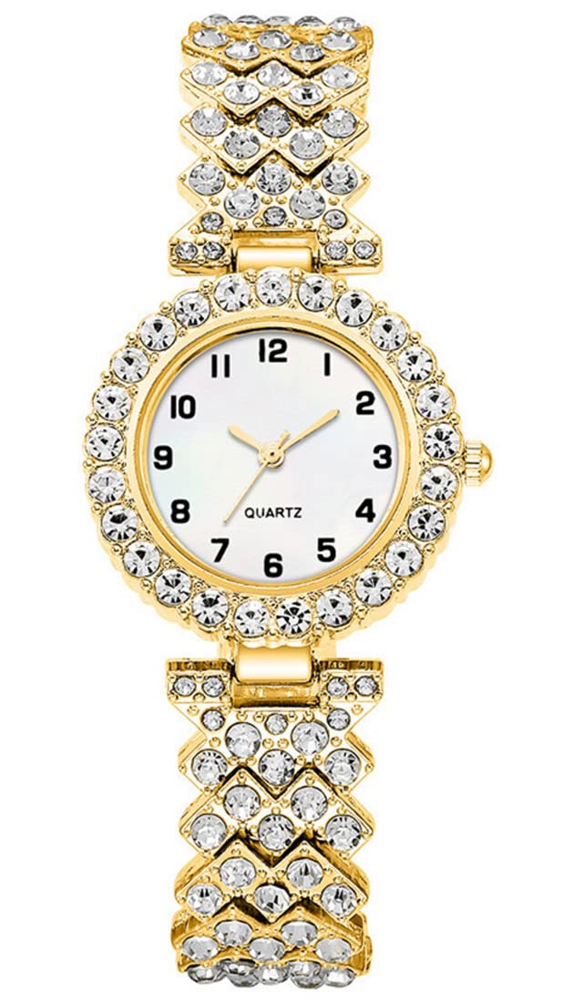 SENRUD Elegant Women's Quartz Watch with Crystal Accents - Waterproof Dress Wristwatch for Women - Perfect for Office, Party & Everyday Wear