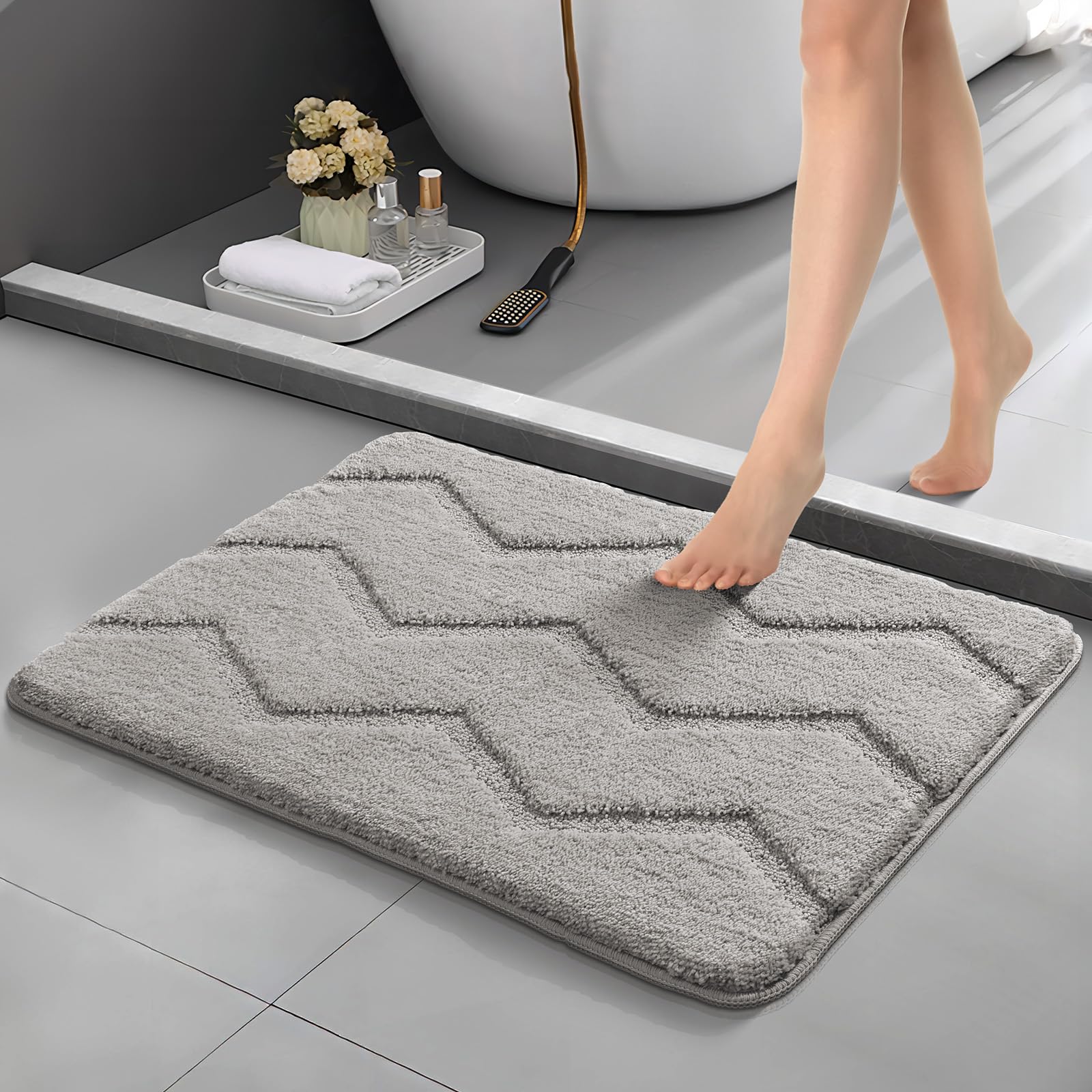 Non-Slip Bath Mat - Ultra Soft Quick Dry Shower Rug for Bathroom (16