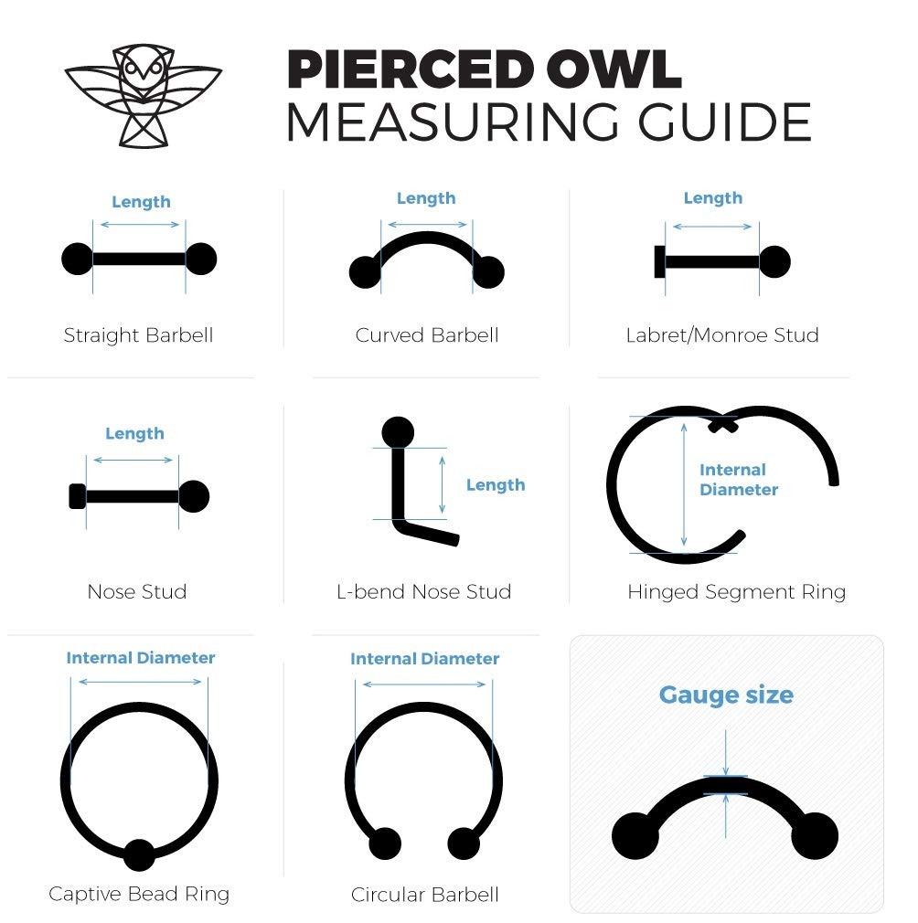 316L Stainless Steel Cartilage Helix Earring Barbell with Connecting Chain - 16GA Body Jewelry for Pierced Owl Design - Perfect for Ear Lobe, Helix, and Cartilage Piercings