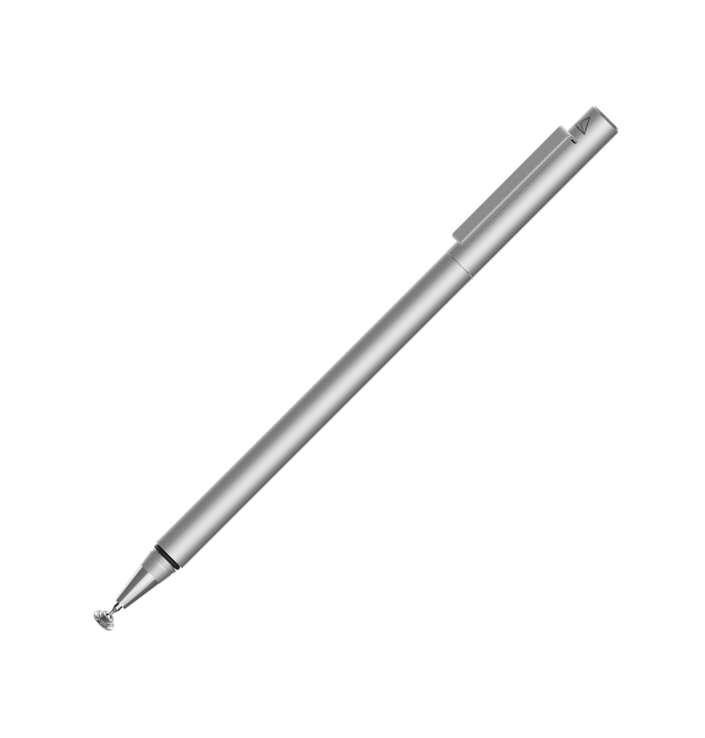 Adonit Droid Silver Universal Stylus Pen - Precision Disc Tip for Natural Writing & Drawing on Touch Screens - Slim Lightweight Stylus Compatible with iPhone, iPad, Samsung Tablets & Smartphones - Perfect for Note Taking, Digital Art & Signature Signing