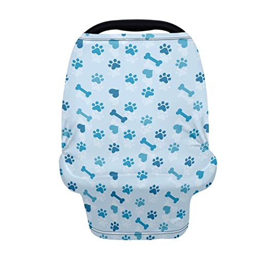 Blue Paw Bones Heart