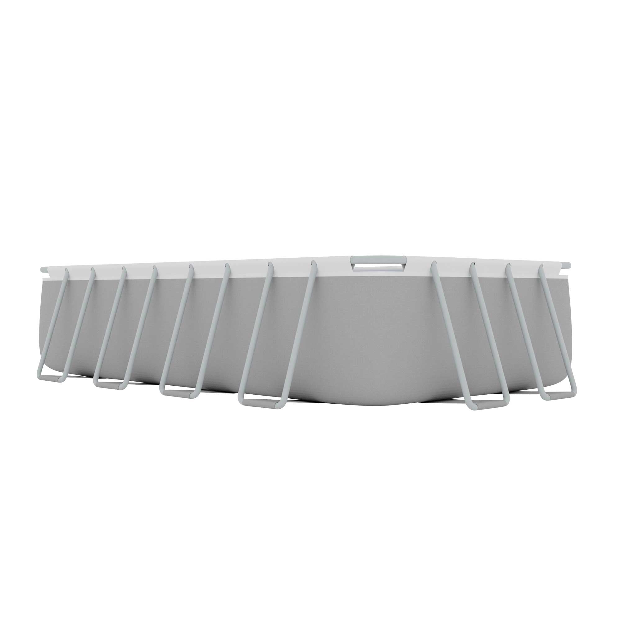 18ft Deluxe Steel Frame Above Ground Swimming Pool with Filter Pump - Durable Rectangular Backyard Pool for Family Fun, Summer Parties & Outdoor Relaxation