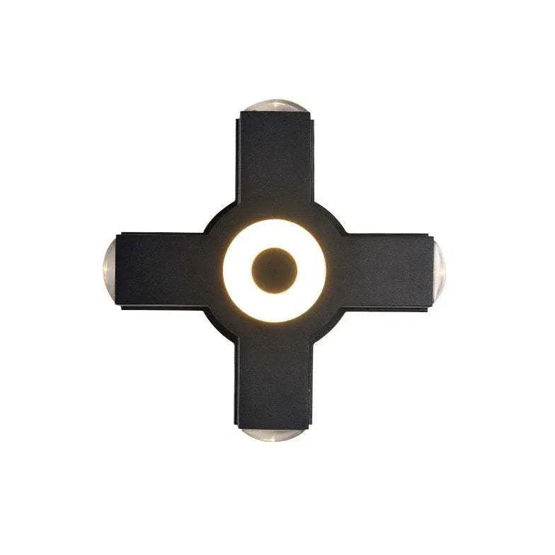 Outdoor LED Black Up and Down Wall Lights - Waterproof Exterior Lighting for Patio, Garden, and Facade - Modern Sconce for Home & Commercial Use