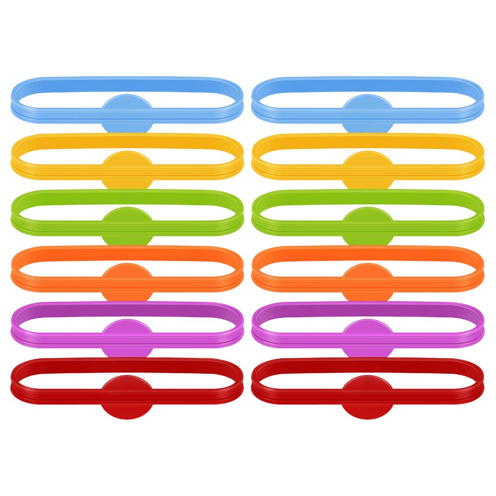 ABOOFAN 12pcs Reusable Silicone Cup Markers for Party Cups - Colorful Drink Identifiers for Weddings, BBQs & Events (BPA-Free, Dishwasher Safe)