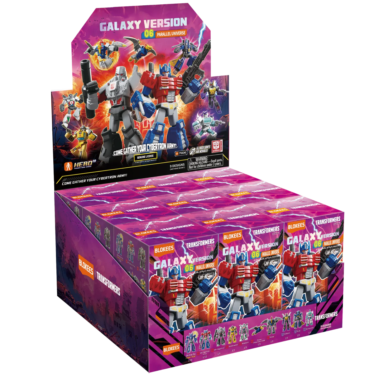 Blokees Transformers Model Kits - Galaxy Version #06 Parallel Universe Mystery Box (Set of 9 Collectible Figures) | Action Figure Collection for Display, Gifts & Toy Photography Scenes