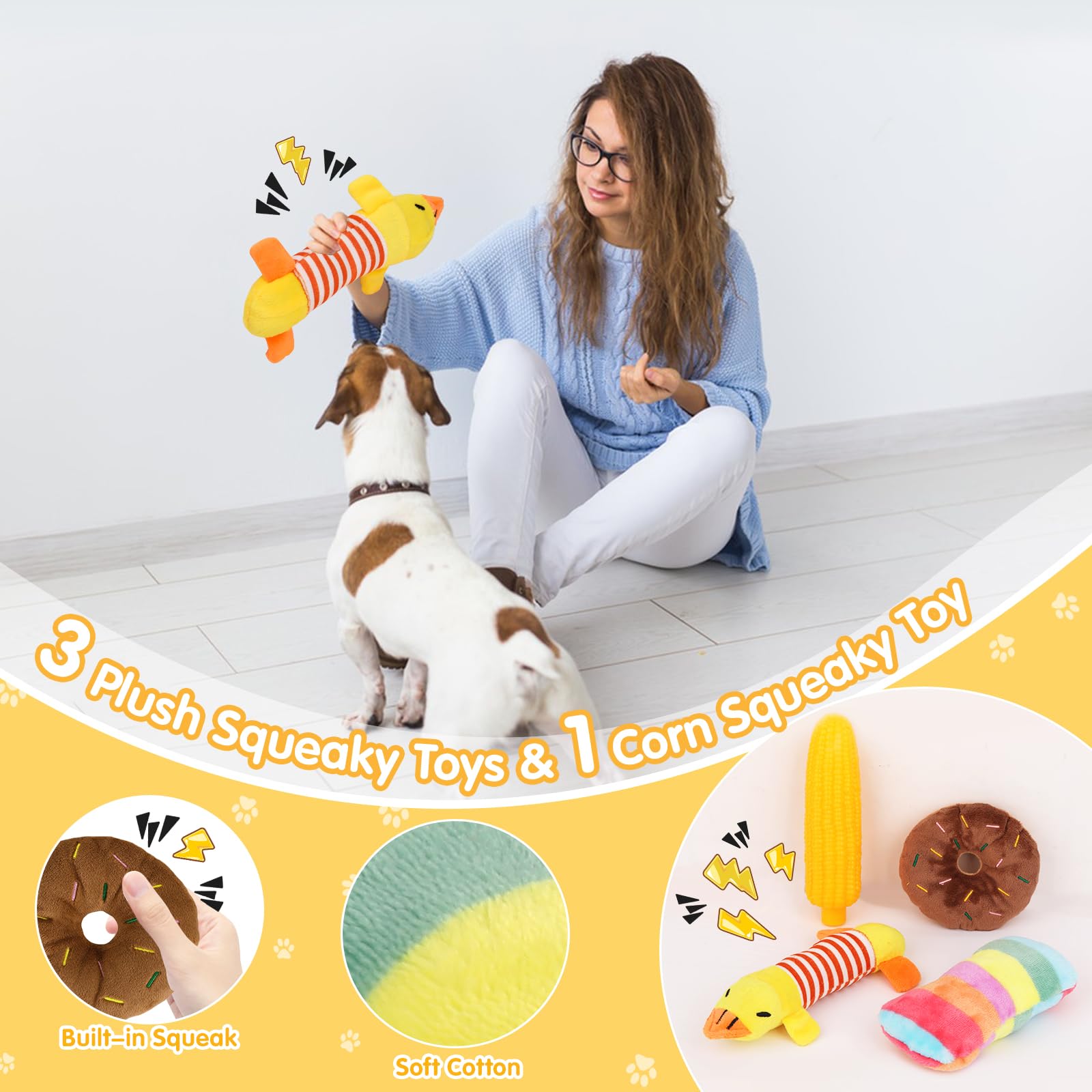 21 Pack Puppy Toys for Small Dogs - Teething & Chew Toys with Squeaky Plush & Rope for Interactive Play | Perfect for Puppy Training, Boredom Relief & Dental Health