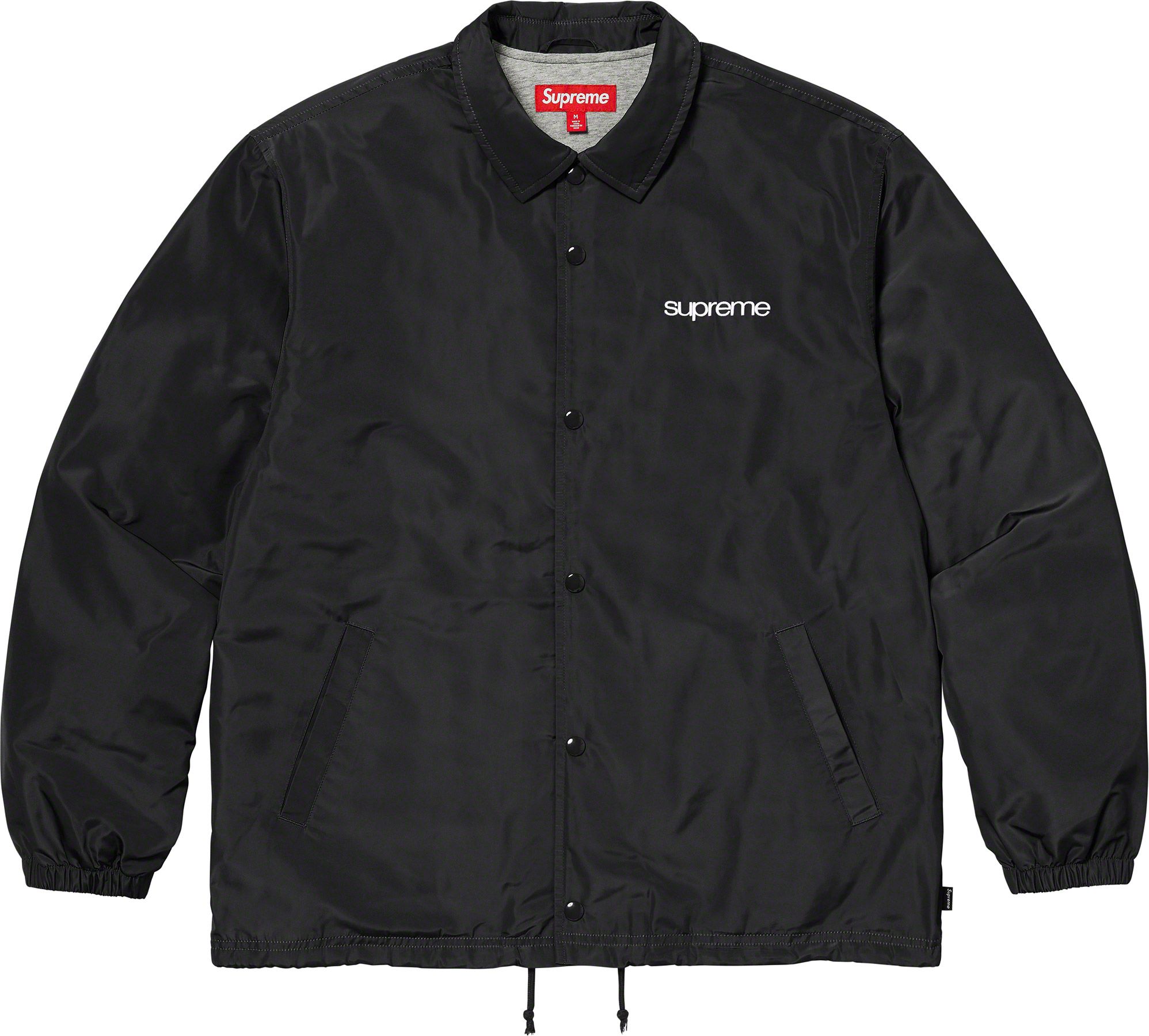 Supreme NYC Coaches Jacket - Black Windbreaker for Men & Women | Streetwear Fashion, Urban Style, Lightweight Water-Resistant Jacket for Running, Hiking & Outdoor Activities