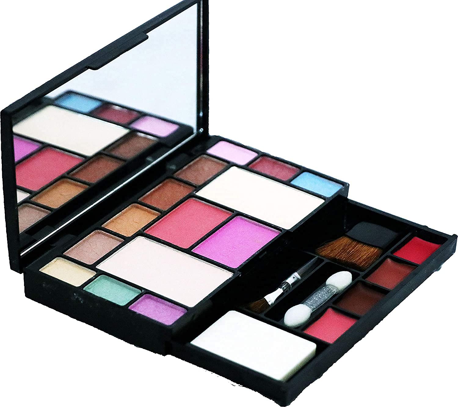 Beggie Makeup Kit 6171 - 7 Piece Cute Eyeshadow Brush Set with 2 MeNOW Sponge Puffs & Facial Wipes | Complete Cosmetic Collection for Professional Makeup Application & Travel | Perfect for Beginners, Daily Use & On-The-Go Touch Ups