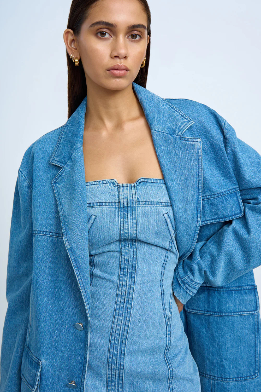 Blue Jean Beauty Blazer - Distressed Denim Jacket for Women | Casual & Chic Outerwear for Everyday Wear